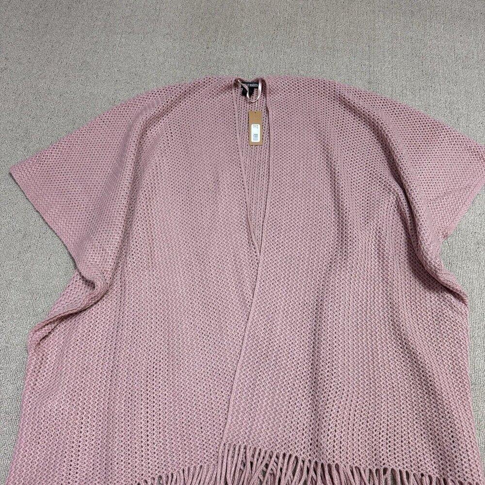 Steve Madden Cardigan Pink Short Sleeve Women’s One Size NWT - Picture 6 of 10